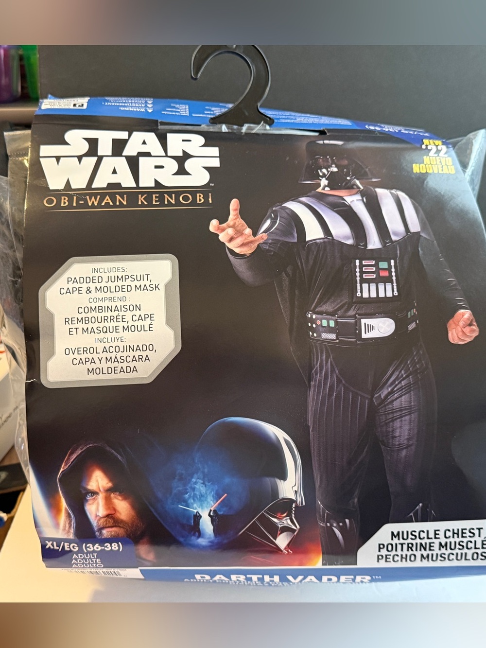 Jazwares Star Wars: Obi-Wan Kenobi Darth Vader adult costume, size XL (36–38).